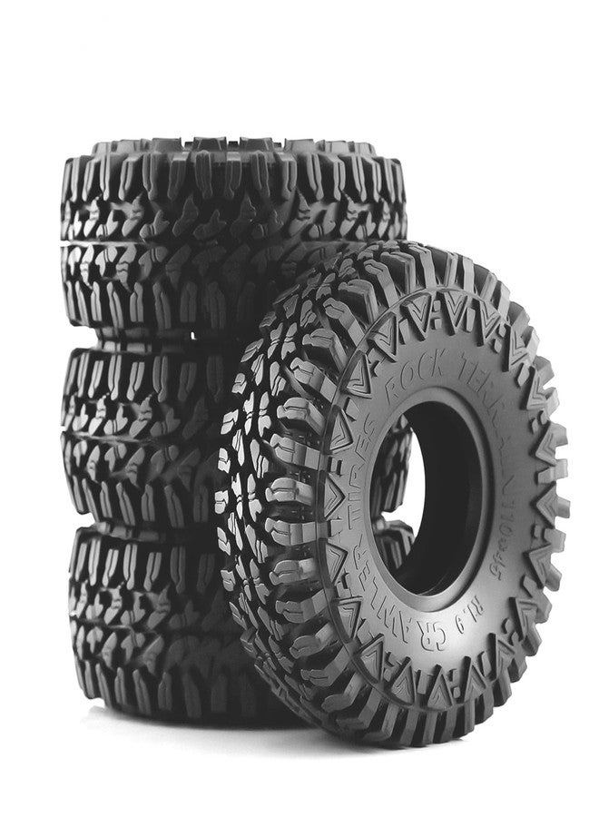 Chanmoo 1.9 RC Crawler Tires With Foam Soft Rubber Mud Slingers Grappler Wheels Tyres For 1/10 Scale RC Car Traxxas TRX4 RC4WD D90 Axial SCX10 II TF2 Gen8 Tamiya CC01 1.9 Inch Beadlock Rims 4PCS - Image 1